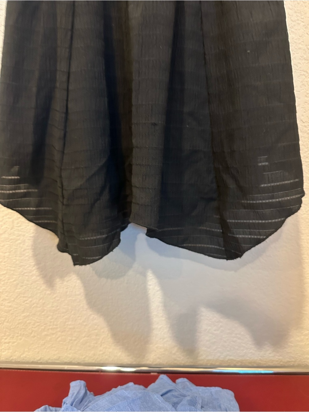 Black Ruffle Shoulder Dress - Picture 3 of 4